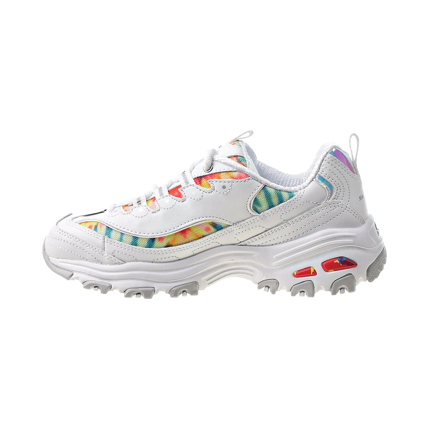 Skechers D'Lites-Summer Fiesta Women's Shoes White-Multi