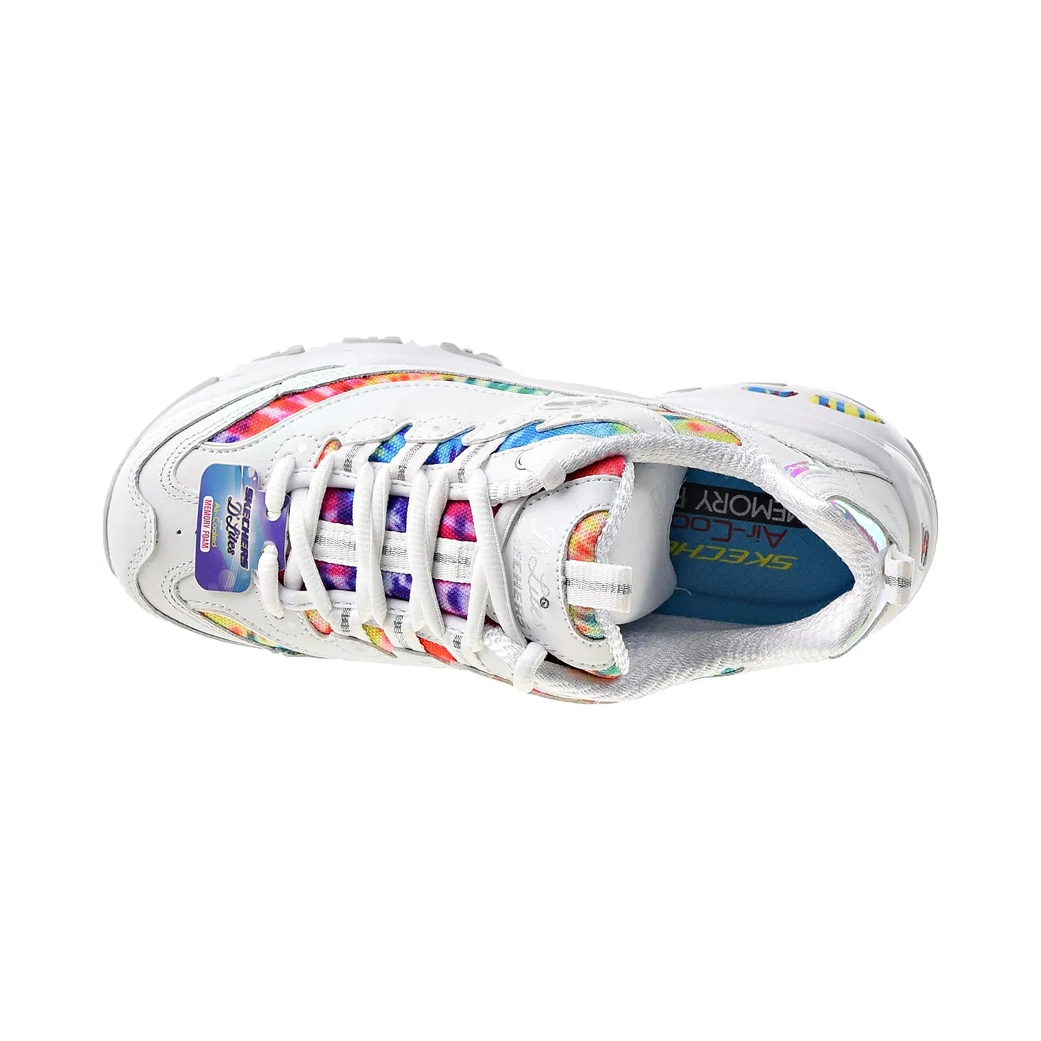 Skechers D'Lites-Summer Fiesta Women's Shoes White-Multi