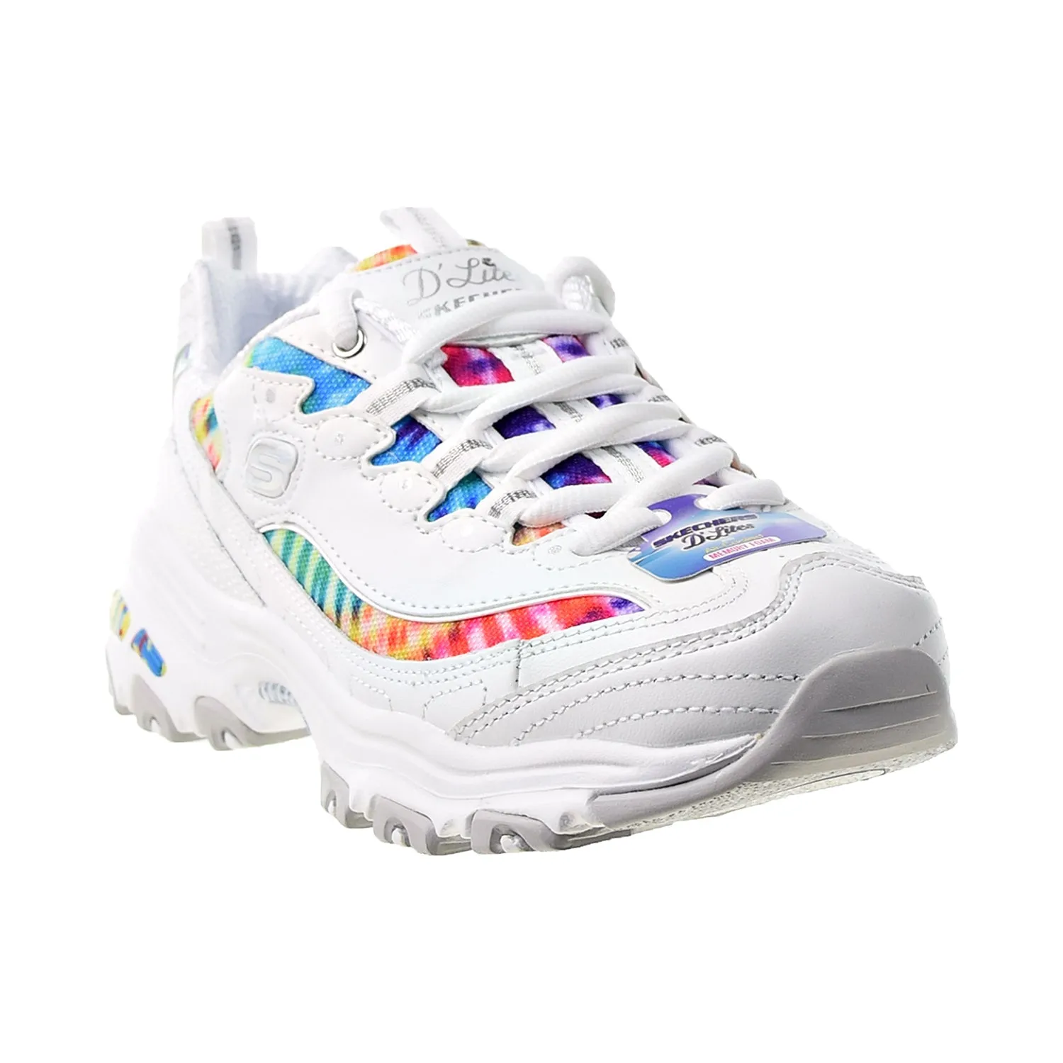 Skechers D'Lites-Summer Fiesta Women's Shoes White-Multi