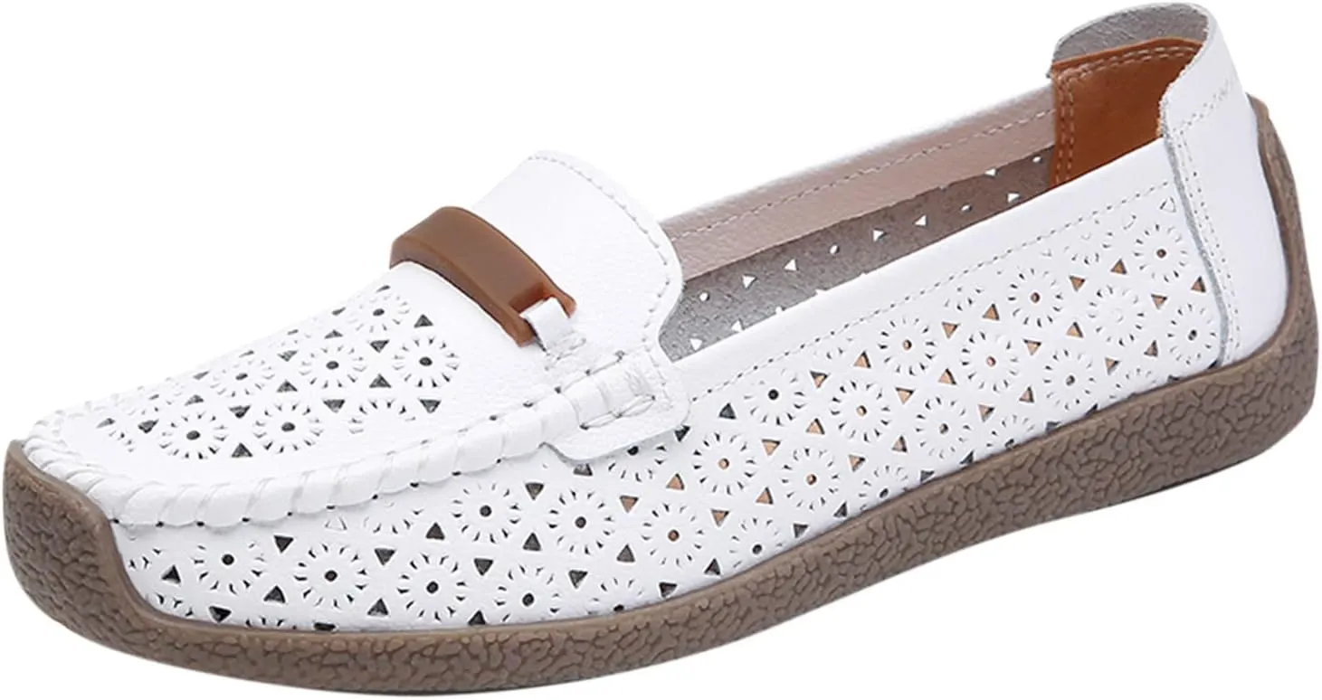Slip On Women Comfort Walking Hollow Out Flat Loafers Casual Shoes Driving Loafers Walking Shoes Mens Casual Boot