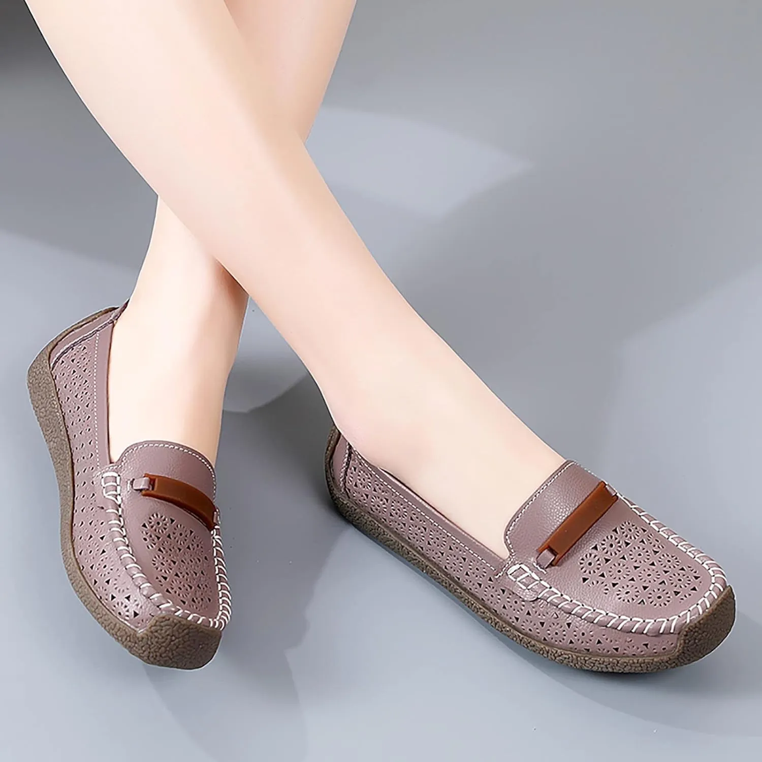 Slip On Women Comfort Walking Hollow Out Flat Loafers Casual Shoes Driving Loafers Walking Shoes Mens Casual Boot