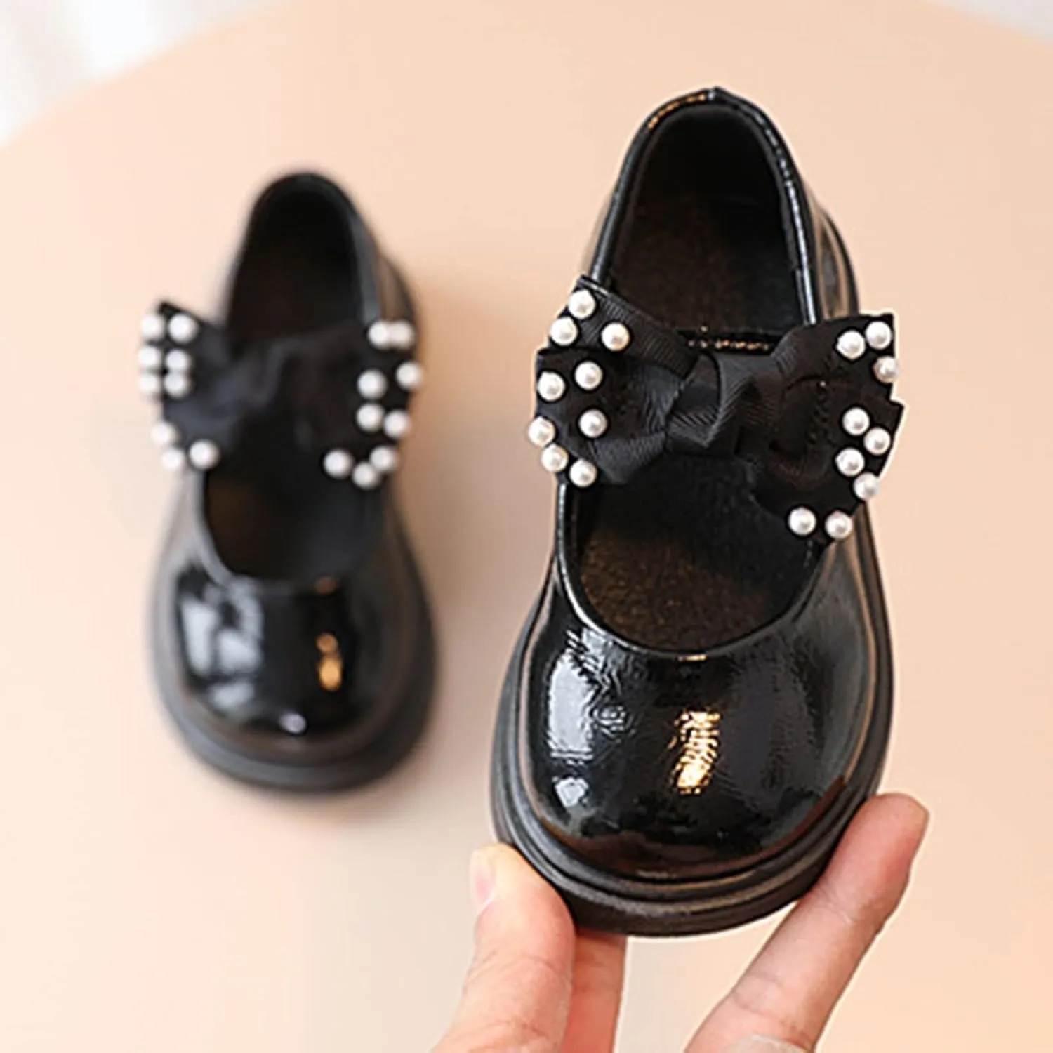 Slipper Kids Girl Girls Sandals Children Shoes Pearl Bow Tie Princess Shoes Dance Shoes Size 13 Slippers