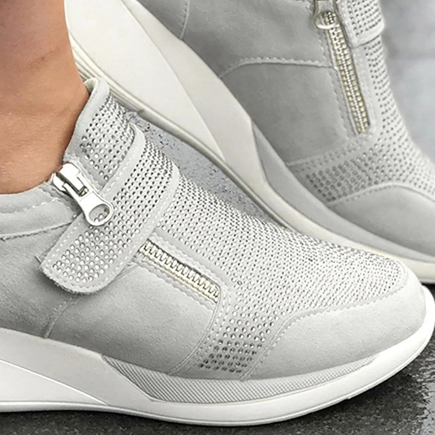 Sneaker Loafers Women Fashion Platform Comfortable Walking Shoes Lightweight Thick Rocking Bottom Shoe Footwear