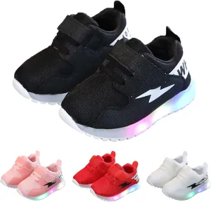 Sneakers for Kids Girls Boys Sneakers for Little Kid LED Light Up Shoes Fizzzy Big Kids LED Running Tennis