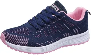 Sneakers for Women Comfortable Lace Up Non Slip Tennis Shoes Women Casual Comfortable Breathable Flat Sport Shoes