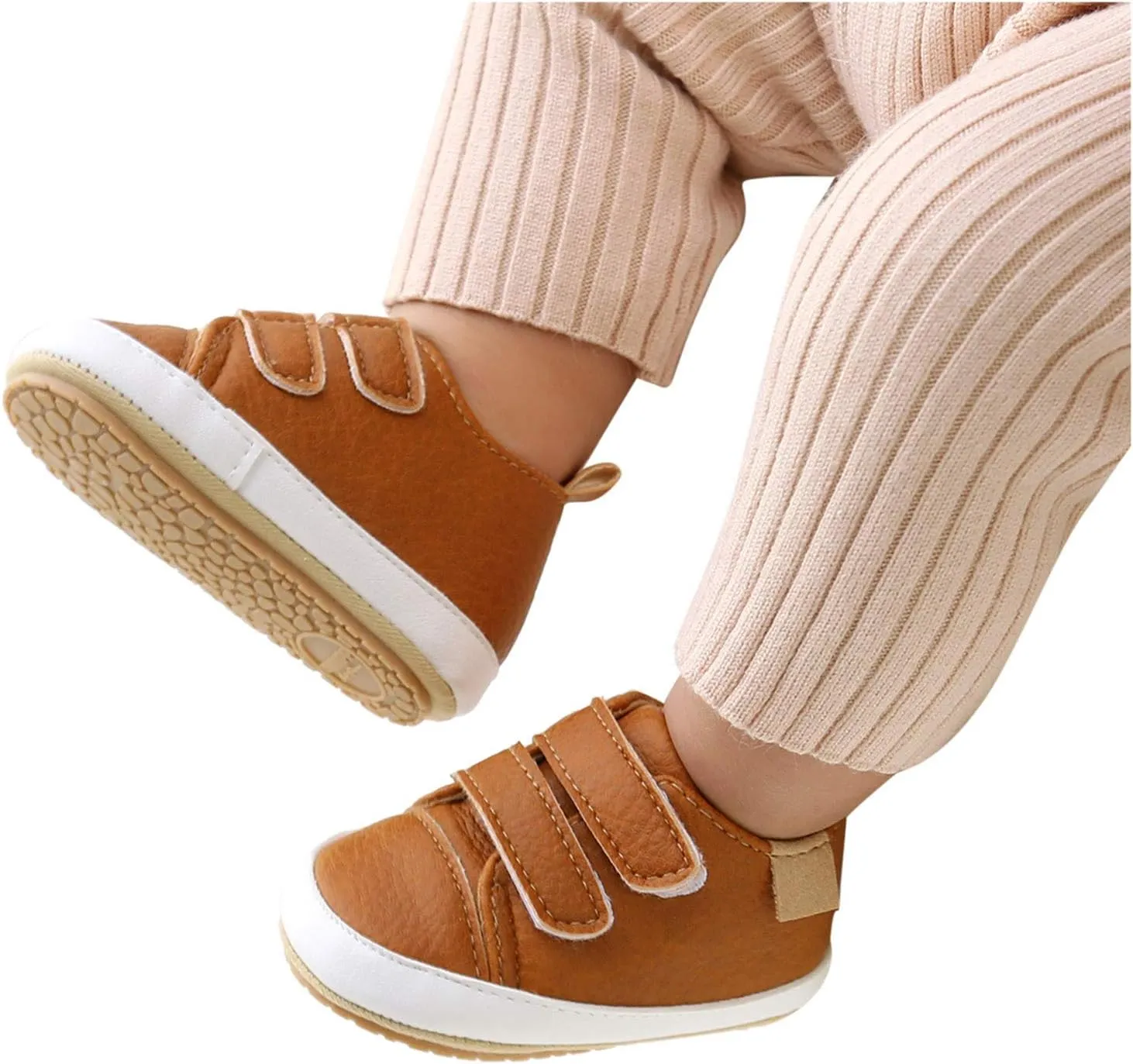 Sole Infant Sneaker Baby Girls Boys Walkers Soft Rubber Shoes -Slip Leather Baby Shoes Tennis Shoes Toddler Boy