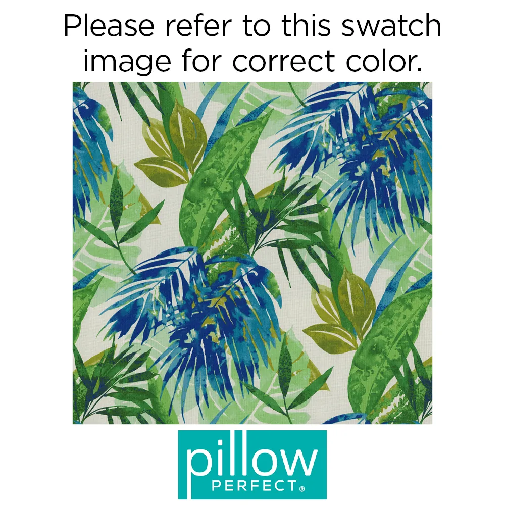 Soleil Blue/Green Tufted Bench/Swing Cushion