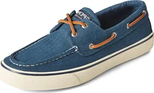 Sperry Men's Bahama II Boat Shoe, DK Blue Linen, 13