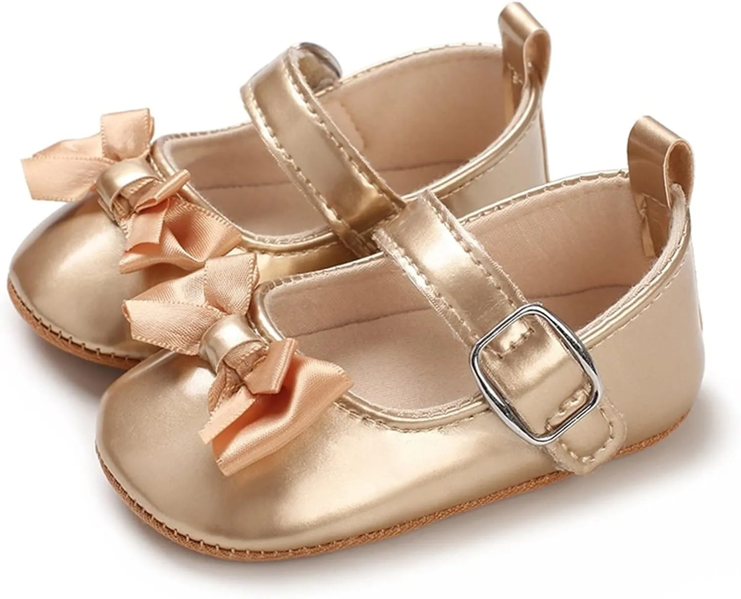 Spring and Summer Children Baby Toddler Shoes Girl Princess Shoes Flat Bottom Light Buckle Comfortable Cute Bow Infant 3c Shoes