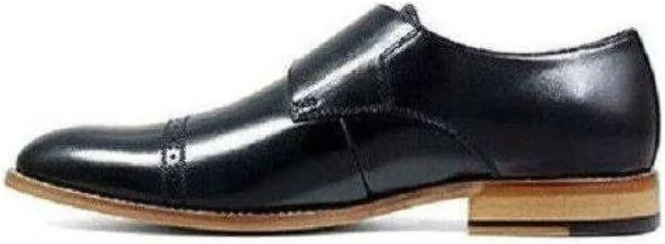 STACY ADAMS Men's Desmond Cap-Toe Monk-Strap Slip-on Loafer