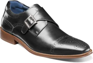 STACY ADAMS Men's Mathis Cap Toe Monk Strap Black 14 D(M) US