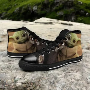 Star Wars The Mandalorian Grogu Shoes High Top Sneakers for Kids and Adults
