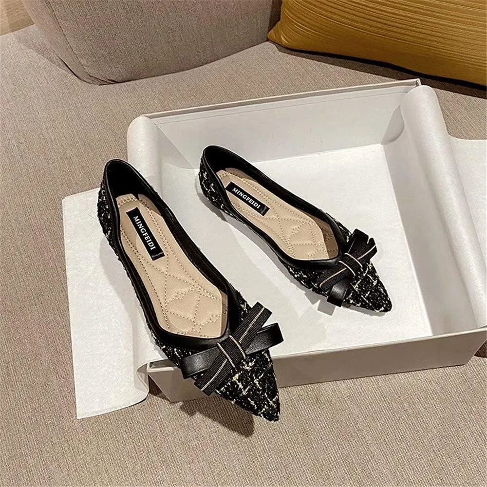 Stunner Women's Fashion Rhinestone Ballet Flats Comfortable Pointed Toe Flats