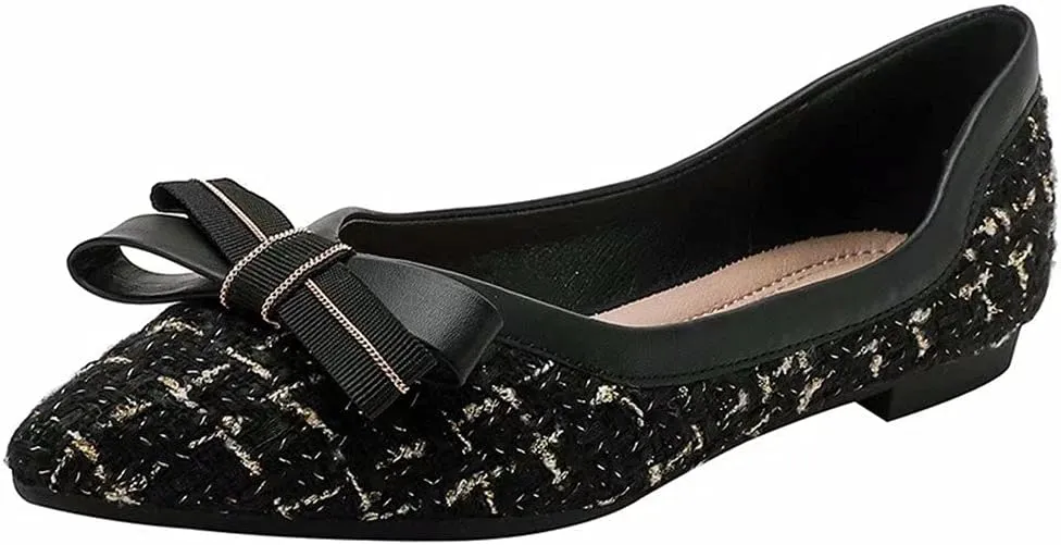 Stunner Women's Fashion Rhinestone Ballet Flats Comfortable Pointed Toe Flats