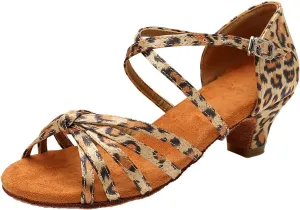 Summer Sandals for Womens Lace Up Latin Dance High Heels Shoes Heeled Ballroom Salsa Tango Party Sequin (Rose Gold, 6.5)