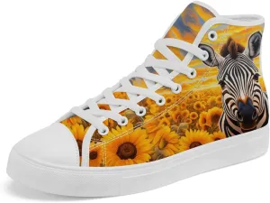 Sunflower High Tops Canvas Shoes Animal High Top Sneakers Lace Up Casual Shoes for Men Women