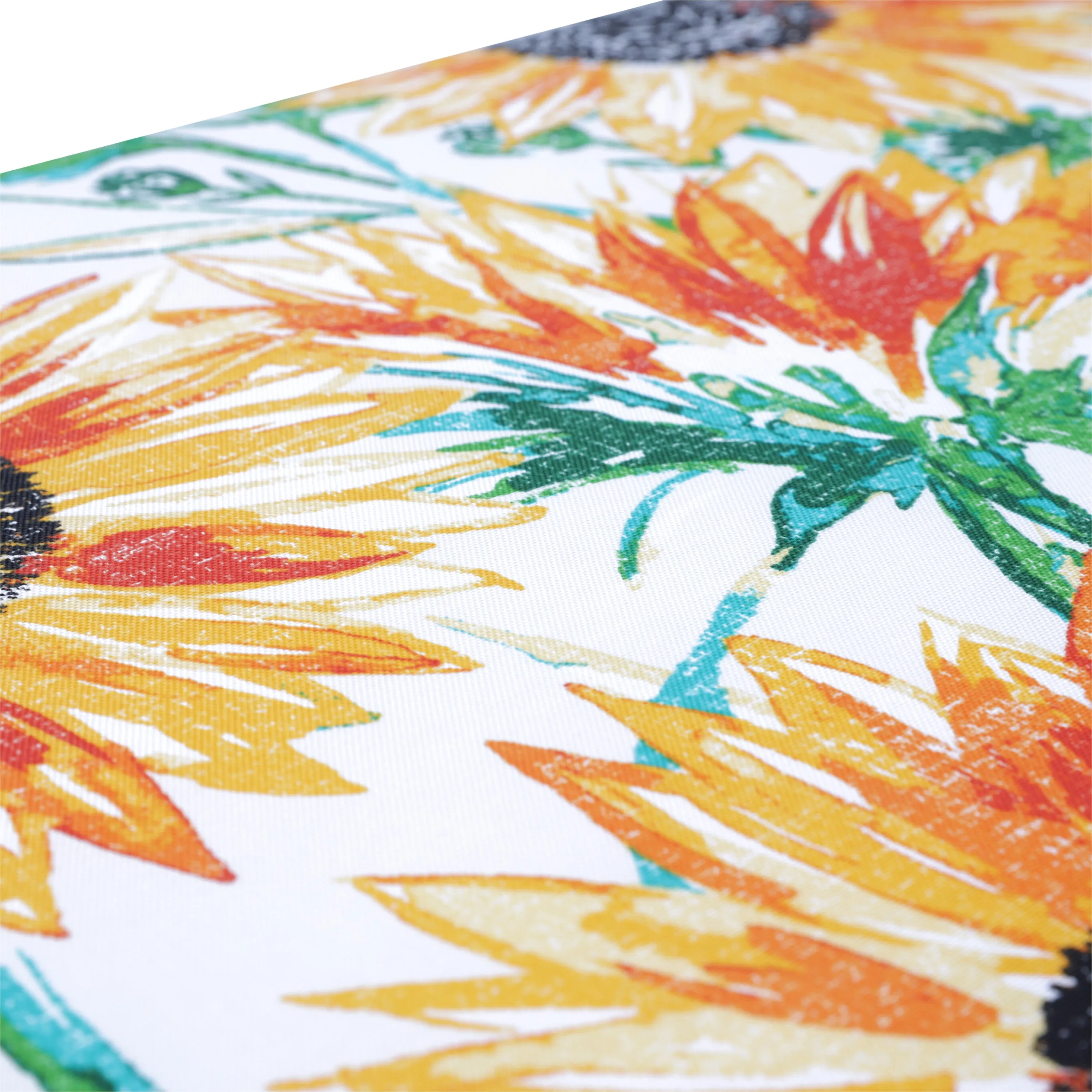 Sunflowers Sunburst Yellow Squared Corners Chair Cushion