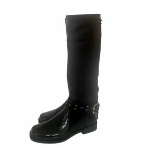 Tall Rain Boots with a Side Buckle Detail