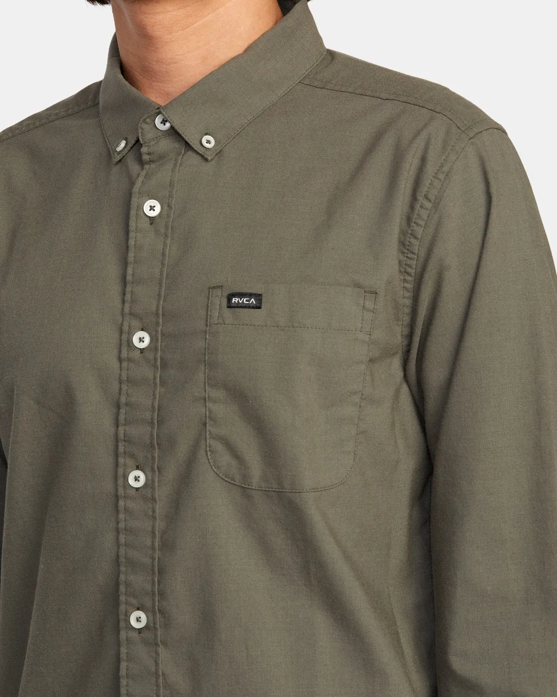 That'll Do Stretch Long Sleeve Shirt - Olive