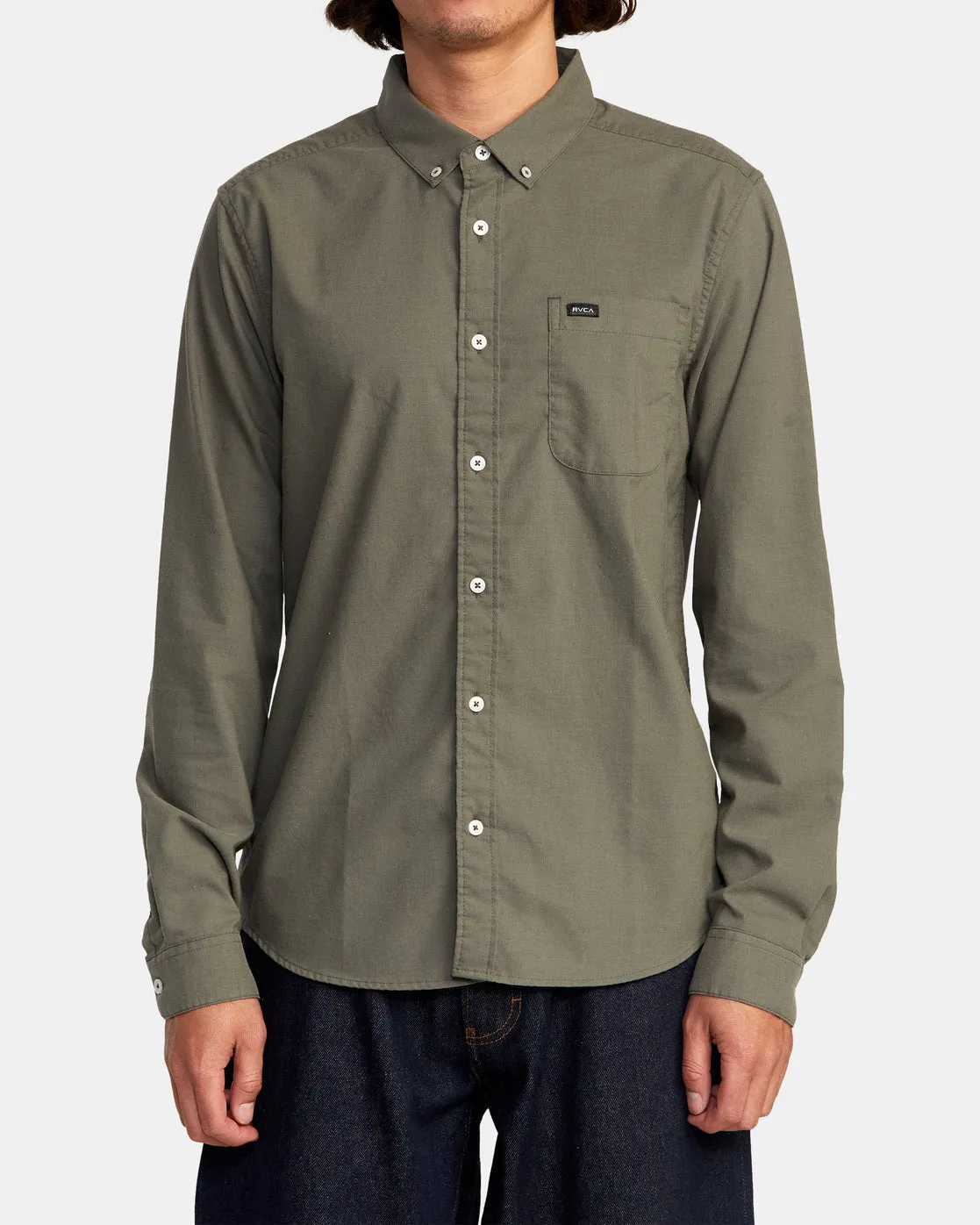 That'll Do Stretch Long Sleeve Shirt - Olive