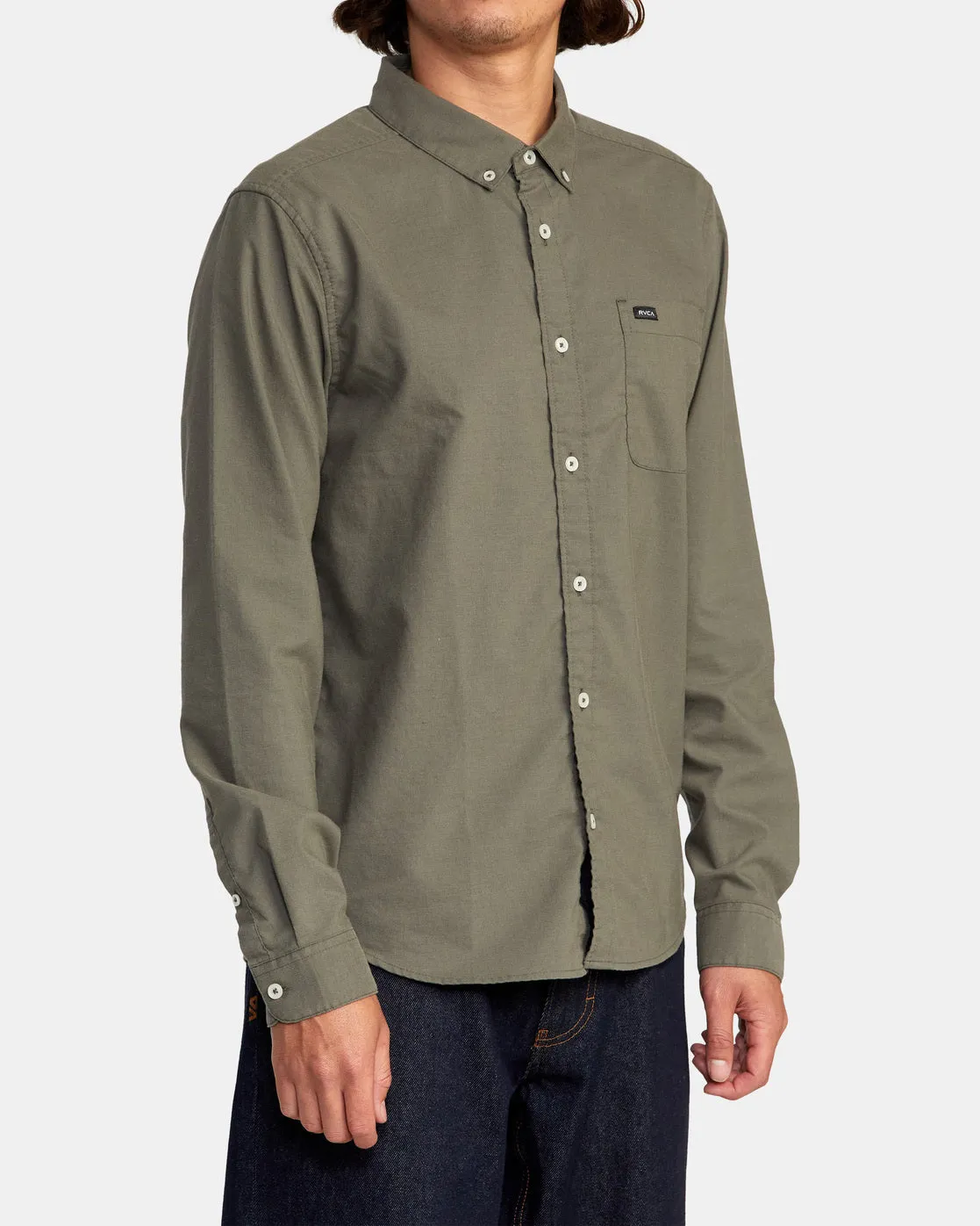 That'll Do Stretch Long Sleeve Shirt - Olive