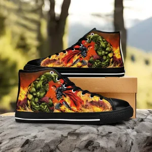 The Incredible Hulk vs Superman Shoes High Top Sneakers for Kids and Adults