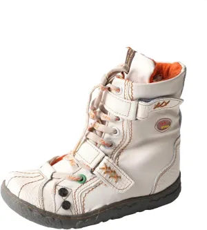 TMA EYES Women's Single Shoes Non-slip Wear Shoes Lace-up Women's White,6.5