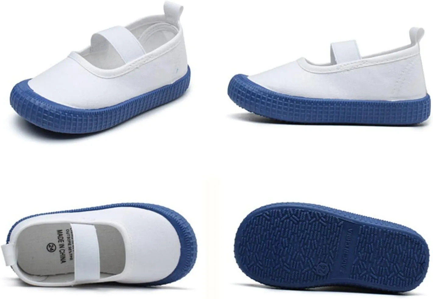 Toddler Baby Girls Canvas Shoes Slip On Sneakers Kids Mary Jane Shoes Tennis Shoes Loafers for Little Kids Flat