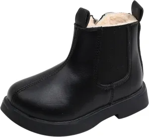 Toddler Boots Boys and Girls Waterpoor Ankle Boots Side Zipper Booties Windproof Short Boots Children Rain Boots Girls