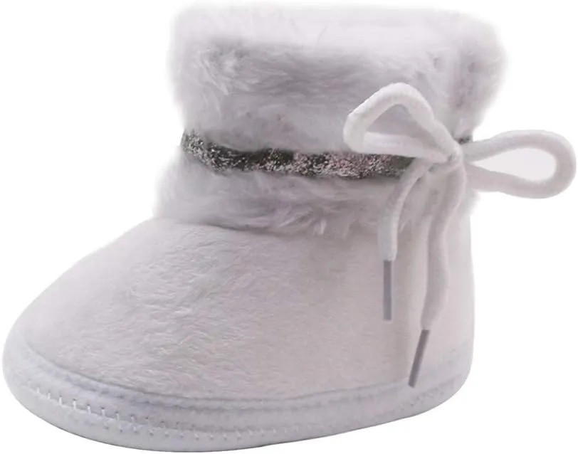 Toddler Boy Slip on Shoes Baby Girls Plush Infant Boots Bandage Winter Warm Baby Baby Boy Sneakers Walking