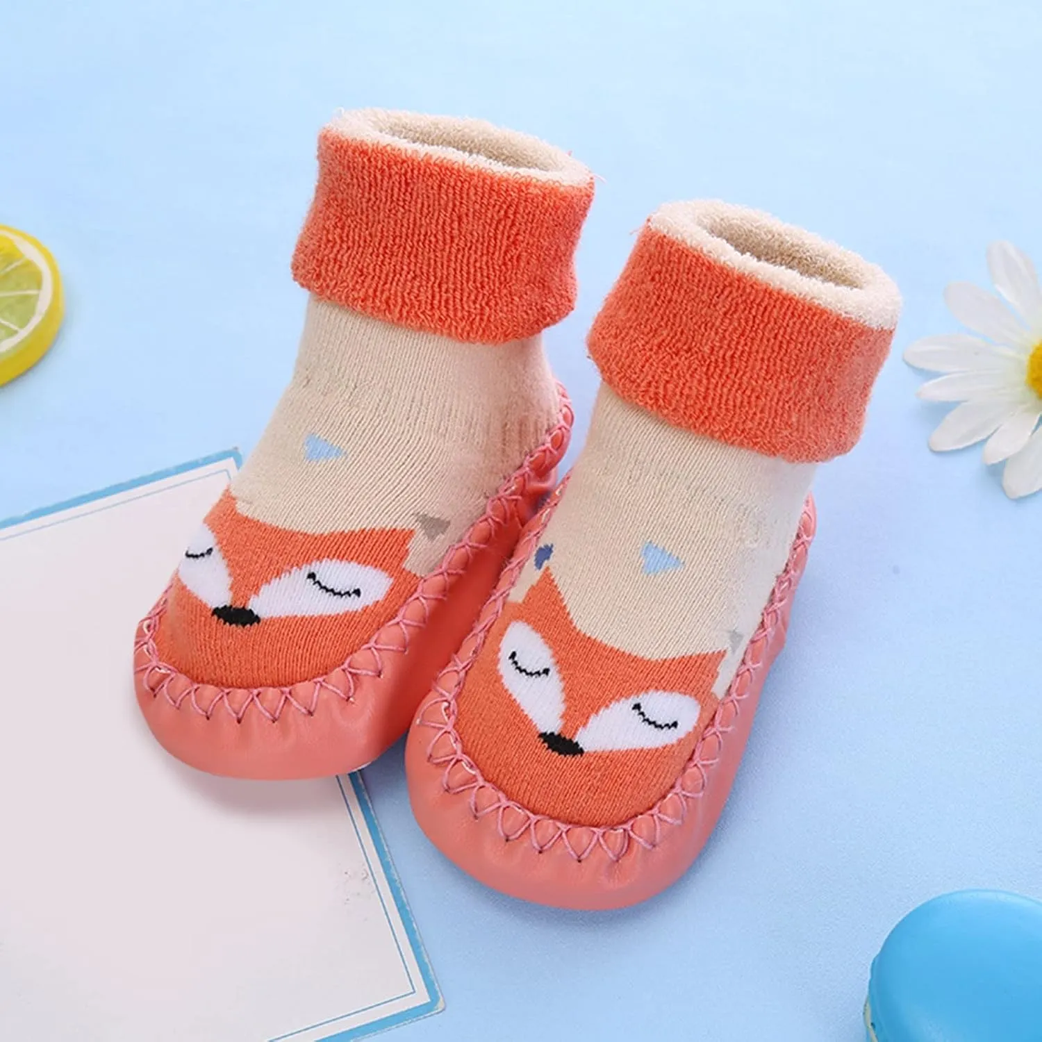 Toddler Girl Shoes,Autumn Winter Baby Shoes Cute Rabbit Bear Cartoon Children Cotton Warm Soft Non Slip Floor Boots