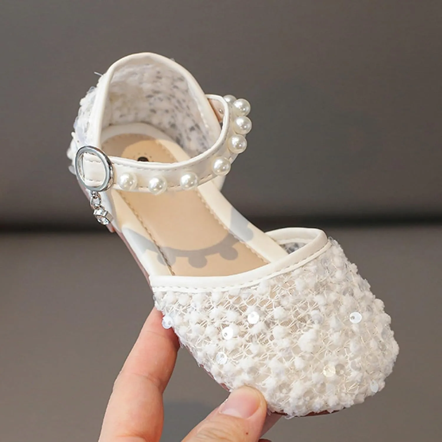Toddler Girls Dress Shoes Ballet Flat Little Girl's Mary Jane Princess Flower Girl Shoes for Toddler Sandals Size 4