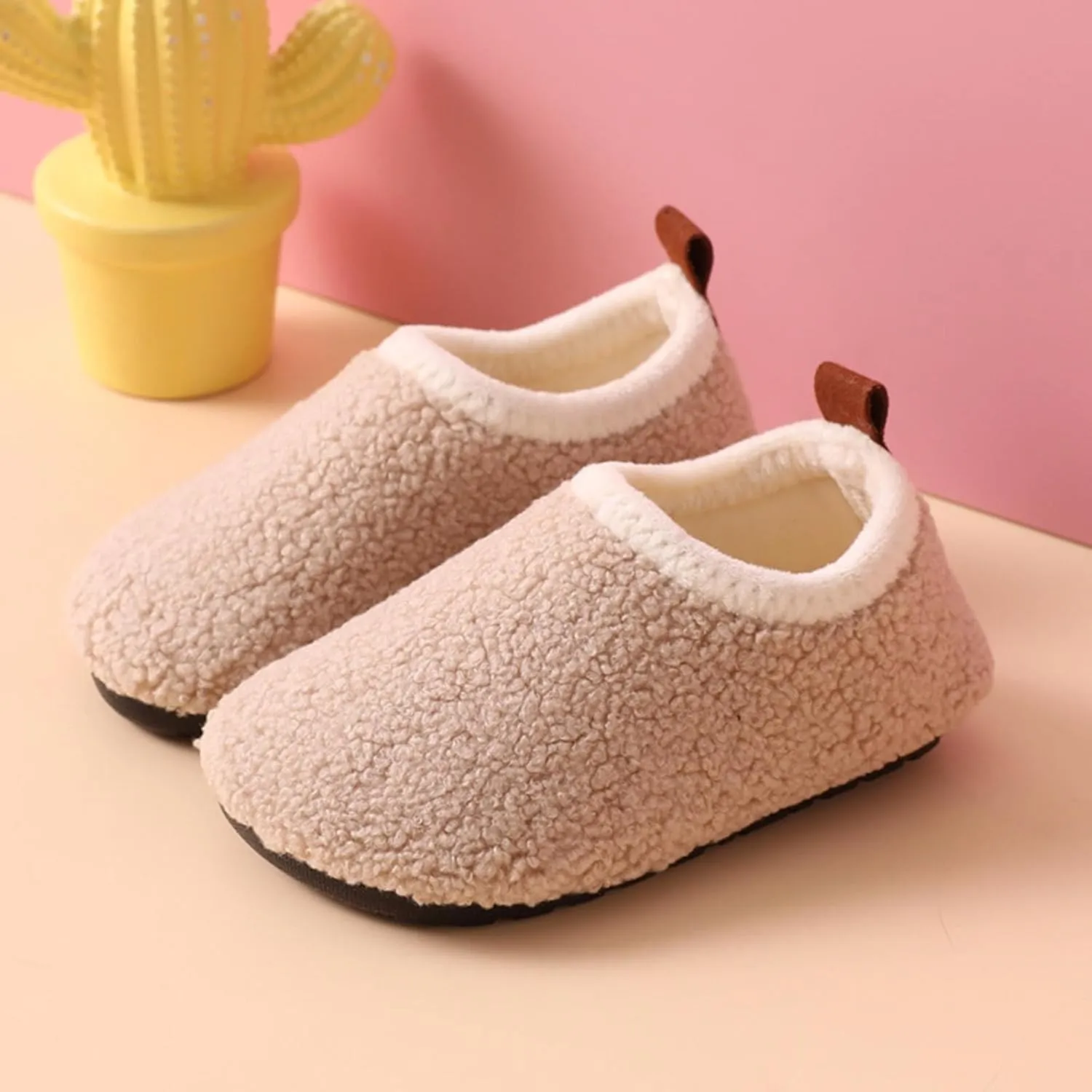 Toddler Indoor Outdoor Sneaker Kids Girls Boys Fuzzy Warm House Sport Shoes Slip On Soft Sole Ankle Cozy Flat Shoes