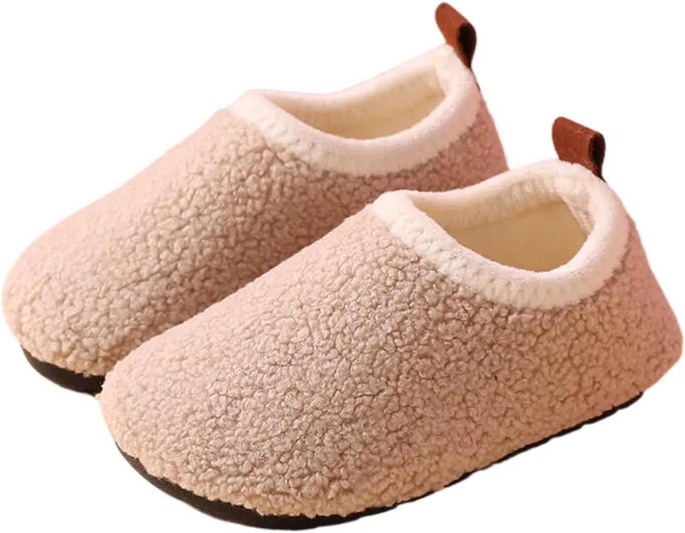 Toddler Indoor Outdoor Sneaker Kids Girls Boys Fuzzy Warm House Sport Shoes Slip On Soft Sole Ankle Cozy Flat Shoes