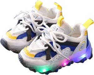 Toddler LED Light Up Shoes Baby Boys Girls Breathable Fashion Flashing First Walking Sneaker for Toddler Running Shoes