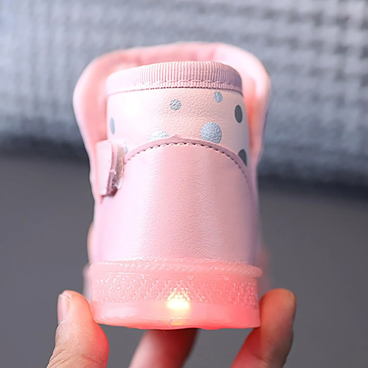 Toddler Light Up Shoes Non-Slip 𝐖aterproof Slip On Winter Boots Wide Toe Box Warm Snow Boots Led Casual Sneaker