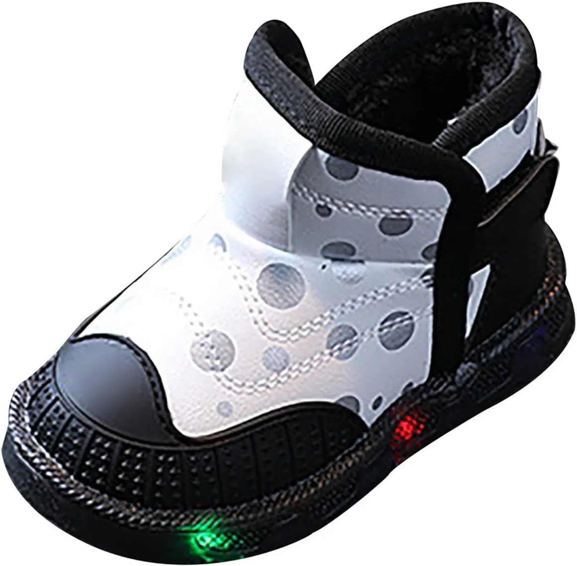 Toddler Light Up Shoes Non-Slip 𝐖aterproof Slip On Winter Boots Wide Toe Box Warm Snow Boots Led Casual Sneaker