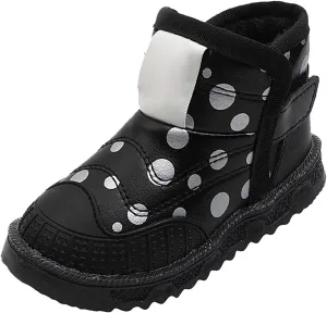 Toddler Light Up Shoes Non-Slip 𝐖aterproof Slip On Winter Boots Wide Toe Box Warm Snow Boots Led Casual Sneaker