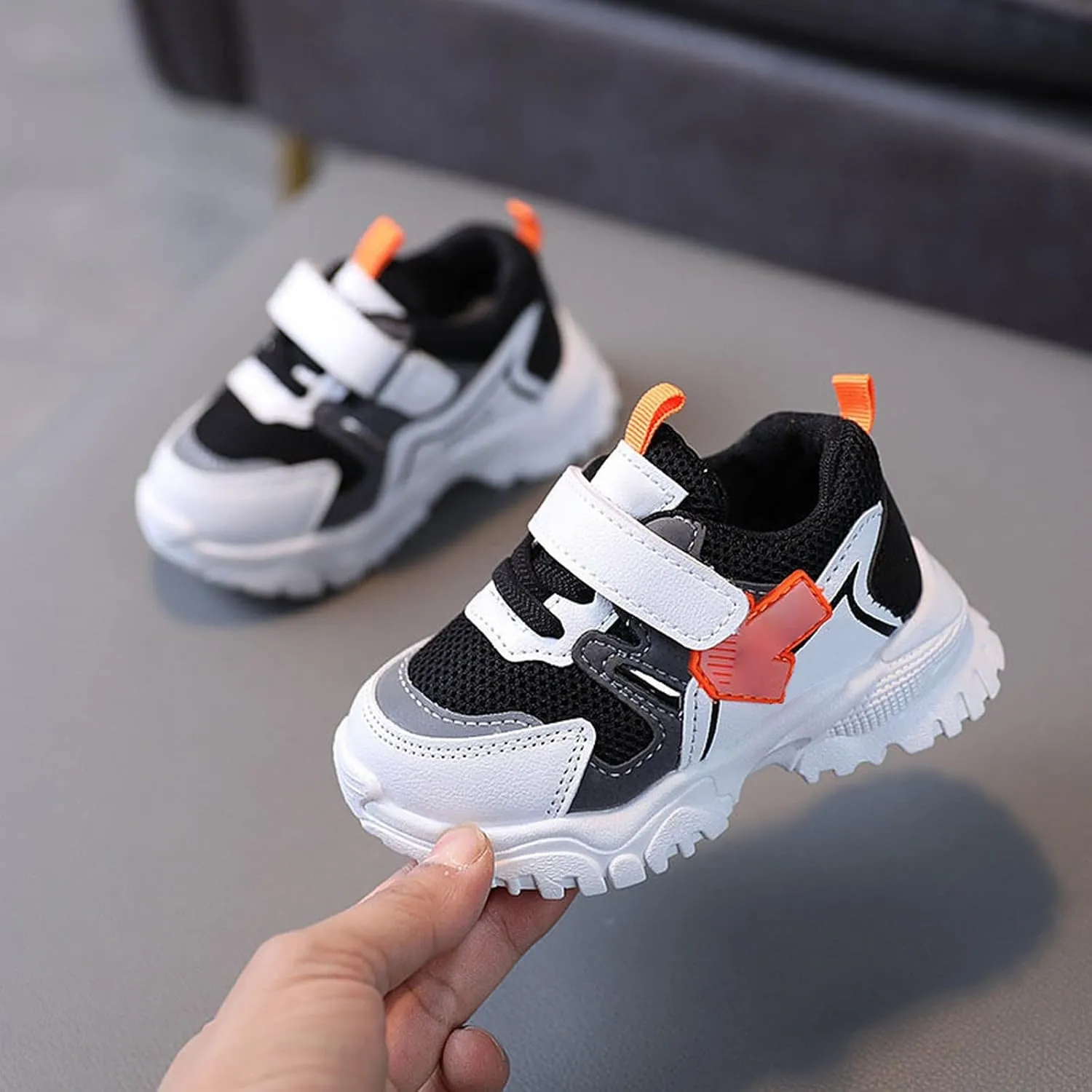 Toddler Open Toe Sneakers Mesh Non Slip Sport Shoes Baby Boys Memory Foam Breathable Spring Casual First Walking Shoes
