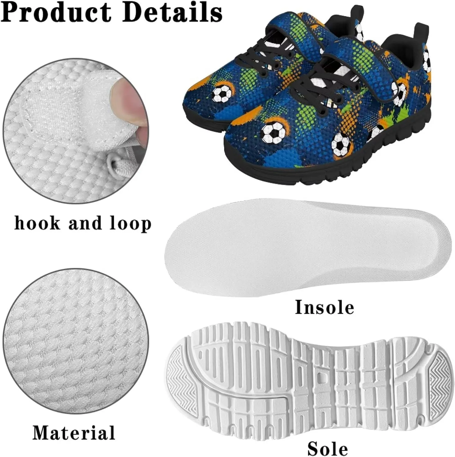 Toddler Sneakers Fashion Design Boys Tennis Shoes Breathable School Shoes