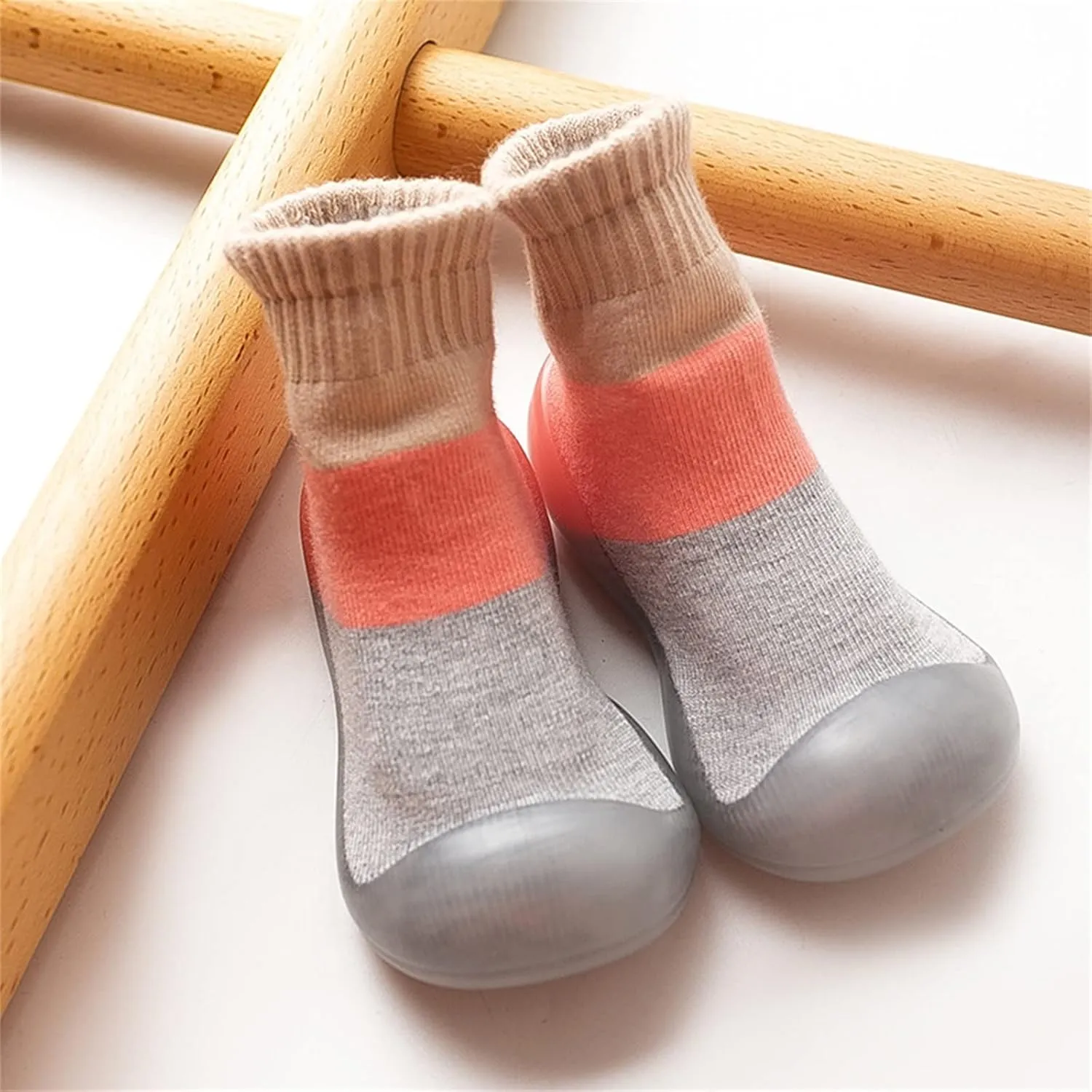 Toddler Sock Shoes,Infant Boys Girls Shoes First Walkers Contrast Color Antislip Socks Shoes Prewalker Sneaker Booties