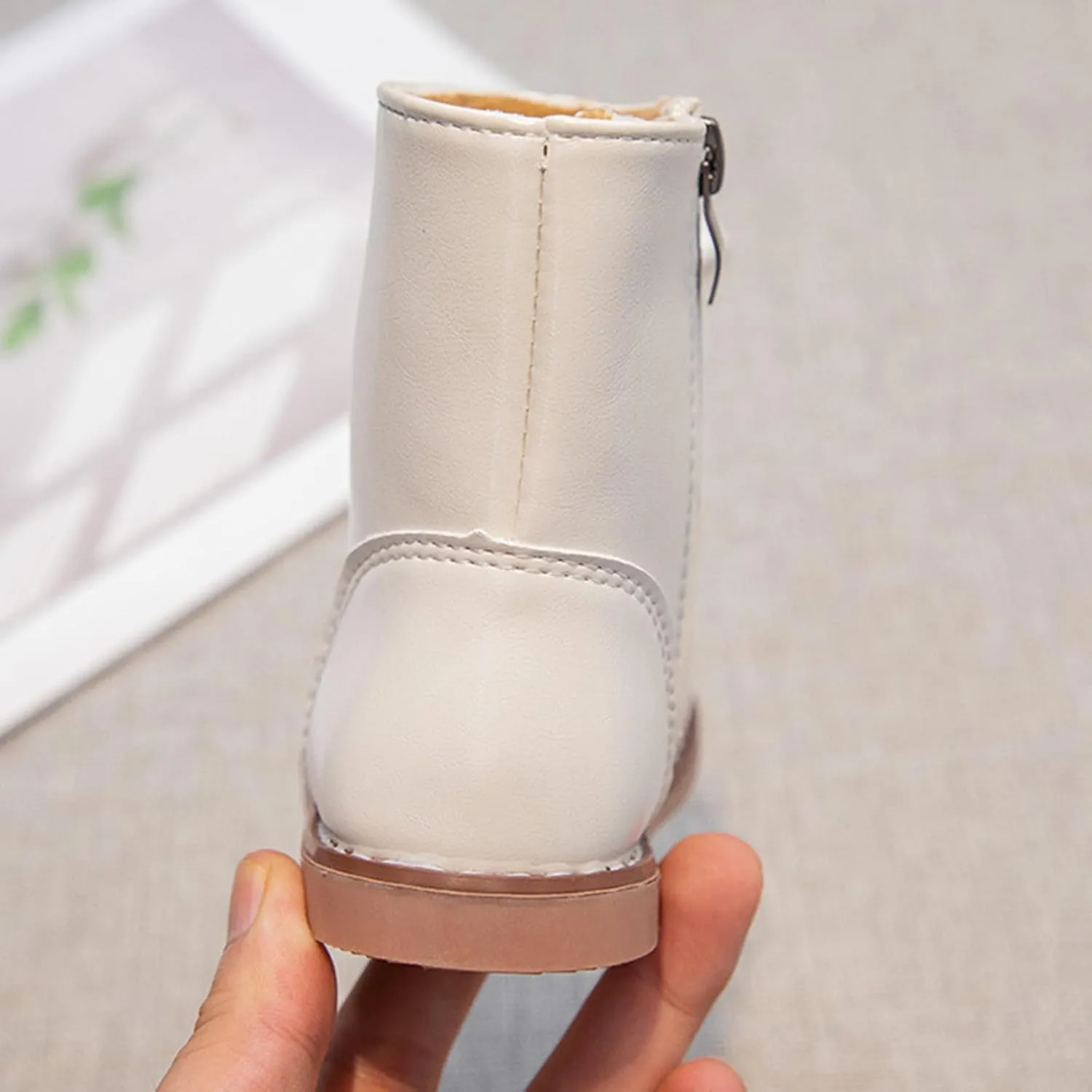 Toddler/Little Kid Girls Sweet Short Ankle Boots Heart Sequin Side Zipper Dress Booties 2024 Kids High Boots for Girls