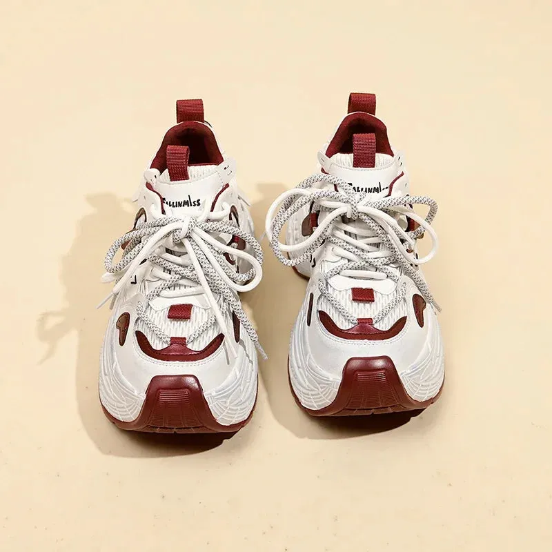 Top Quality Women Casual Leather Shoes Women's Paris Dirty Shoes Designer Thick Sole  Breathable Walking Sneakers Dad Shoes