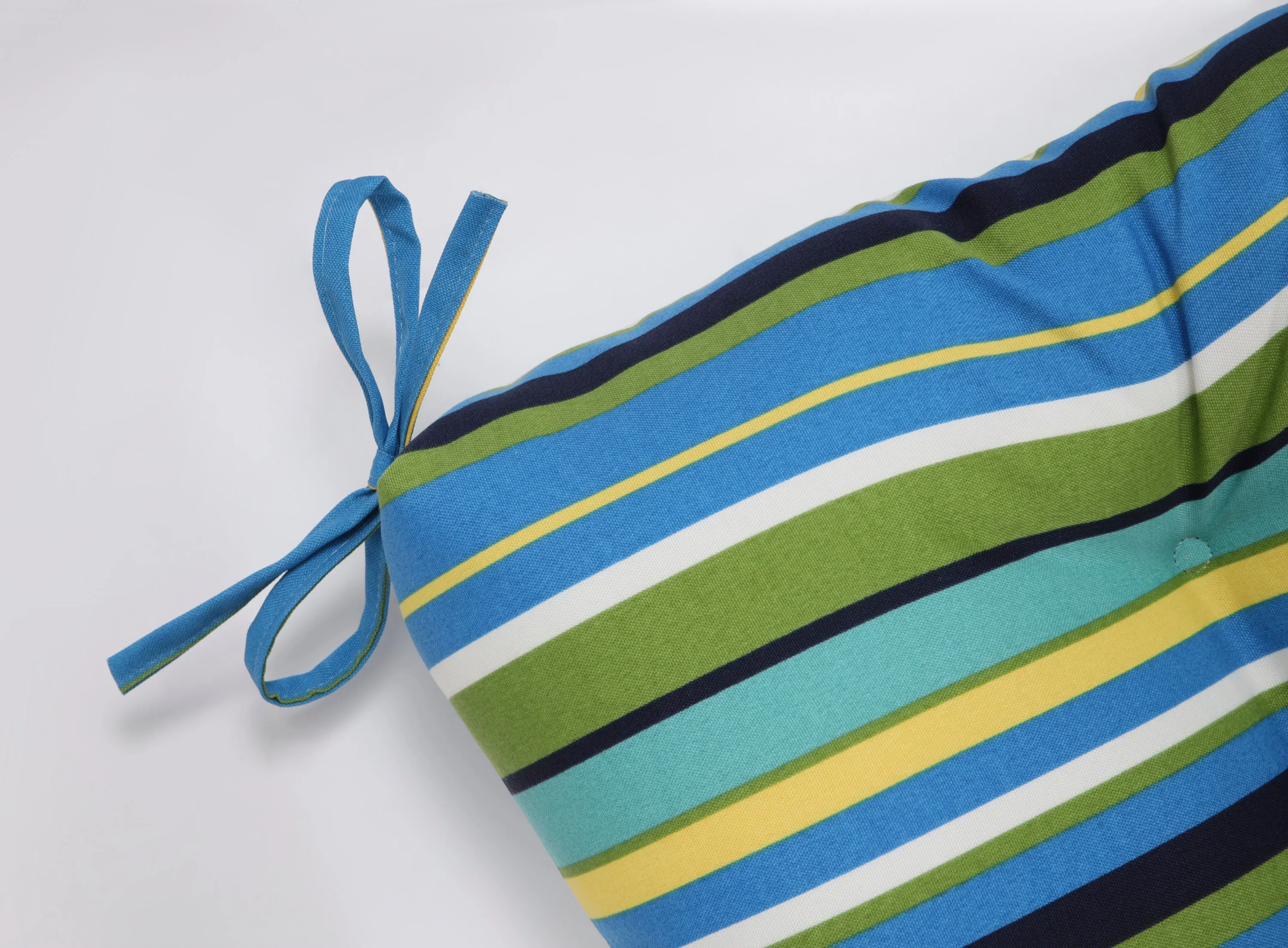 Topanga Stripe Lagoon 56" Blown Bench