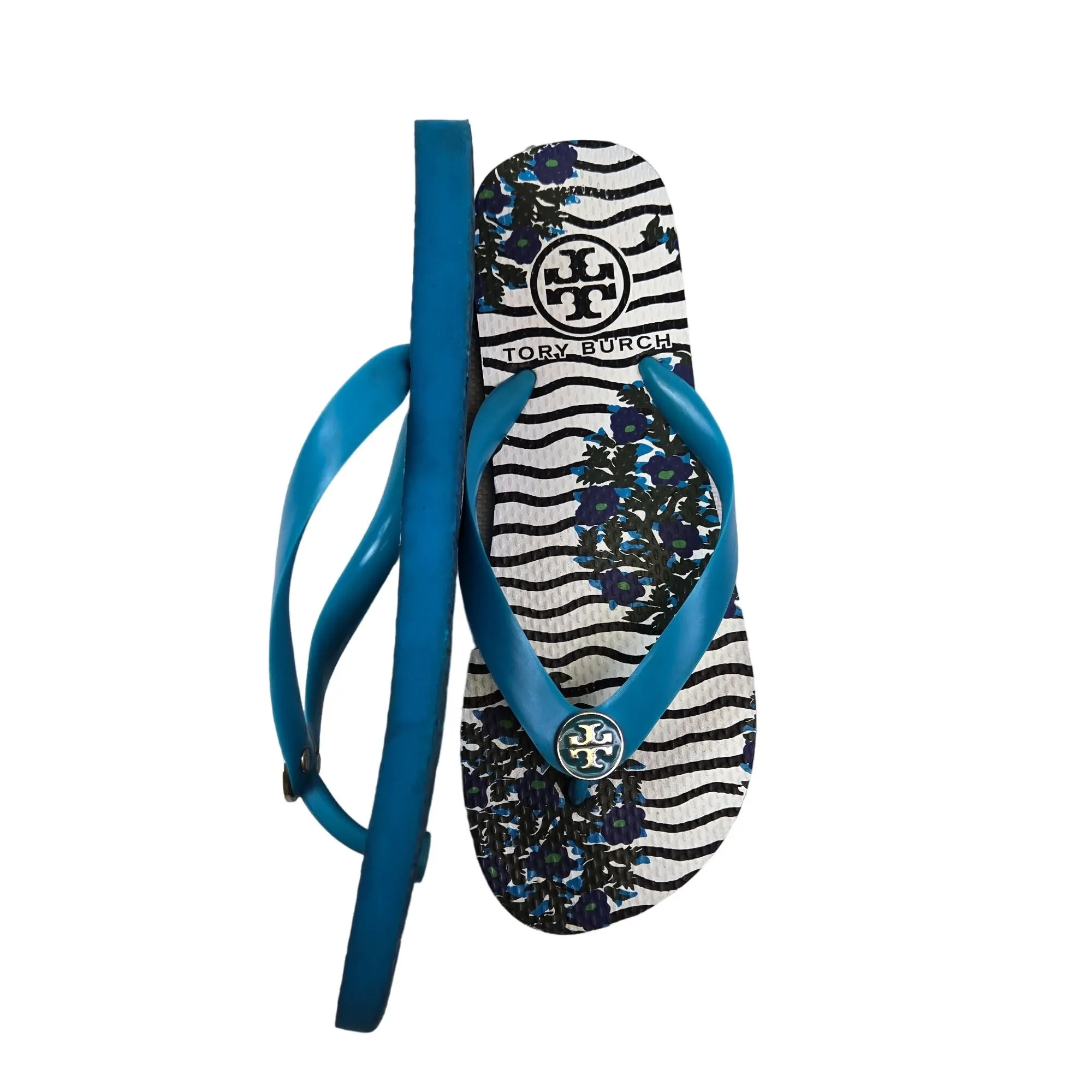 Tory Burch Floral Thong Beach Sandals Size 7