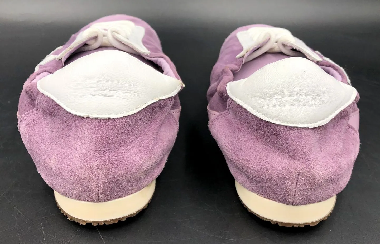 Tory Burch Women's Lilac Purple Suede & White Leather Sneakers - Size 9.5 ( COA)