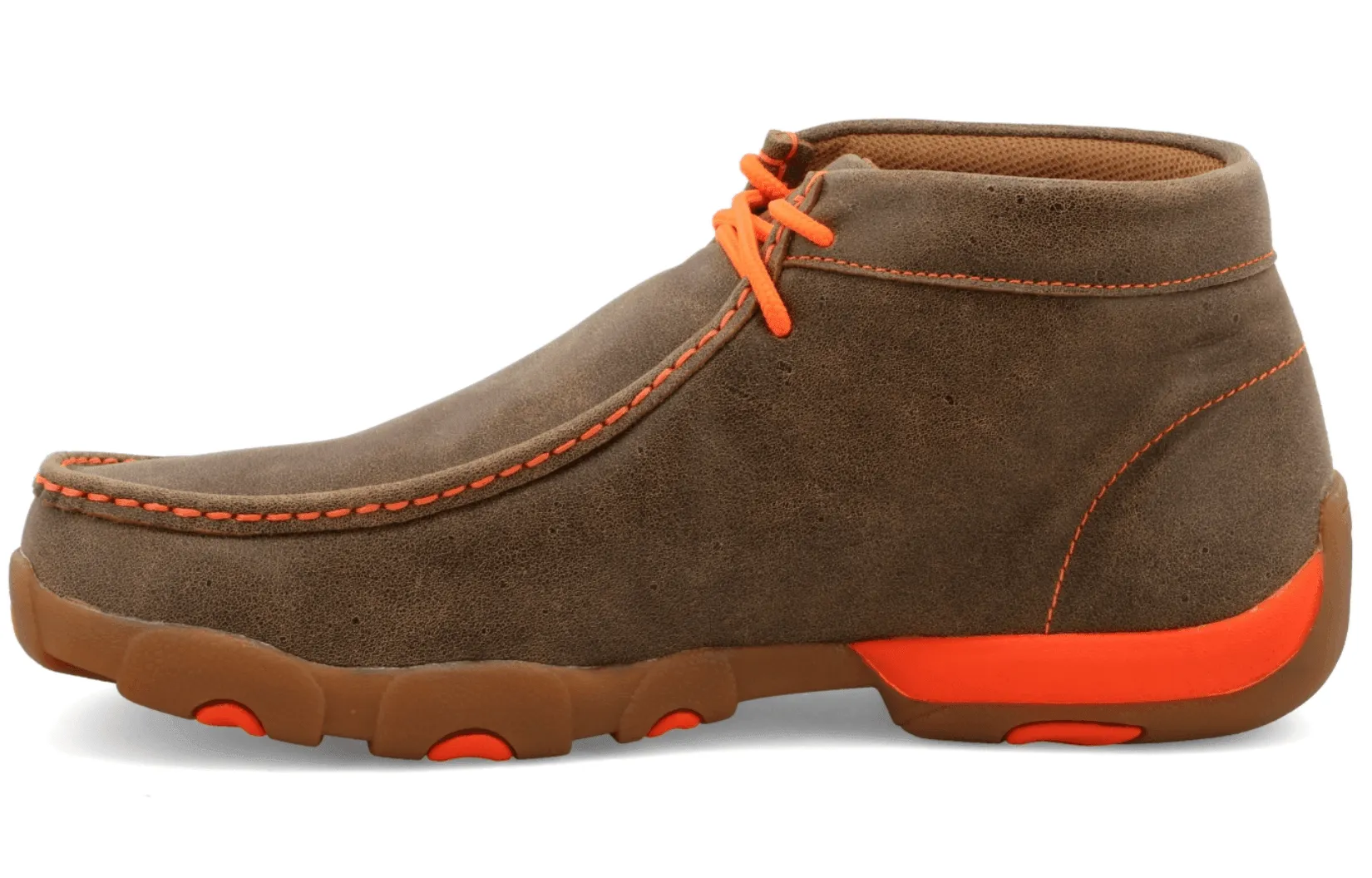 Twisted X Men's Chukka Bomber Neon Orange Driving Moc MDM0019