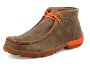 Twisted X Men's Chukka Bomber Neon Orange Driving Moc MDM0019