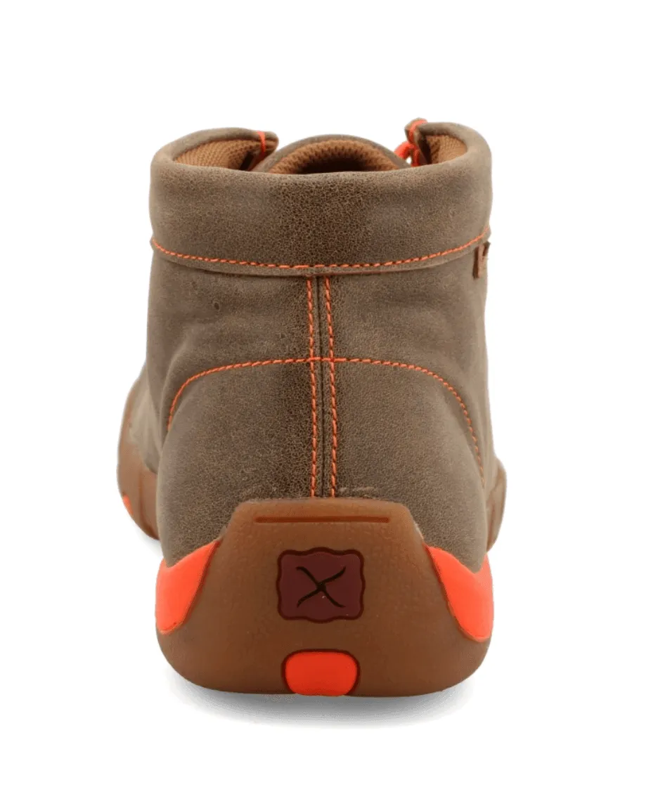 Twisted X Men's Chukka Bomber Neon Orange Driving Moc MDM0019