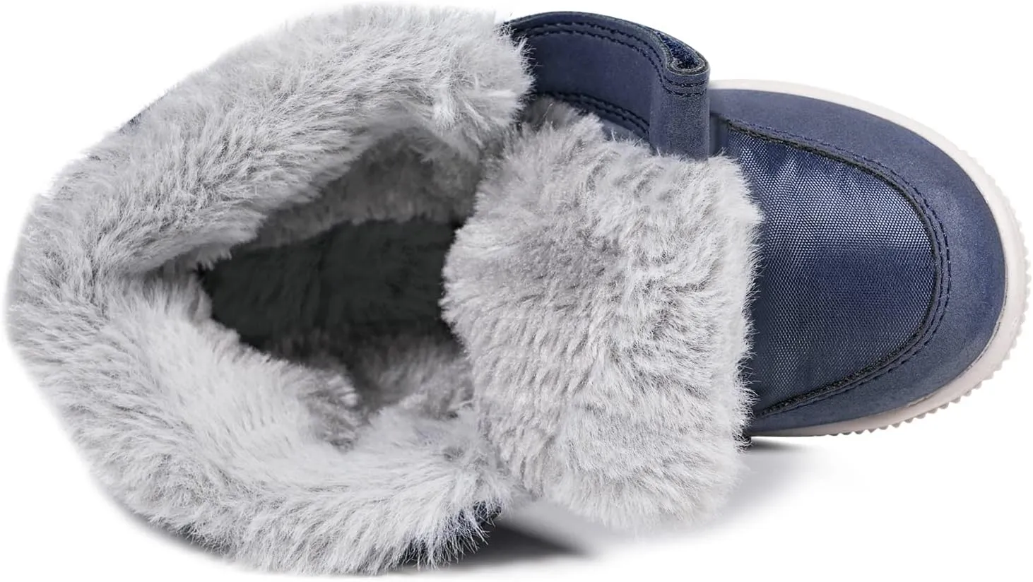 TZJS Girls Snow Boots,Lightweight Kids Warm Winter Ankle Booties Toddler Waterproof Slip Resistant Shoes For Outdoor with Faux Fur Lined